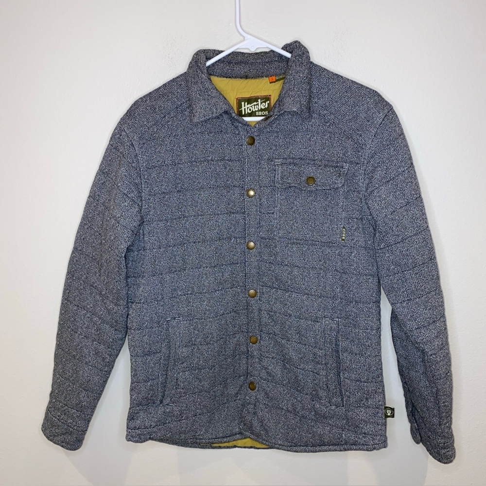 Howler Bros Quilted Jacket Men's S Gray Outdoor‎ Primaloft Snap Closure